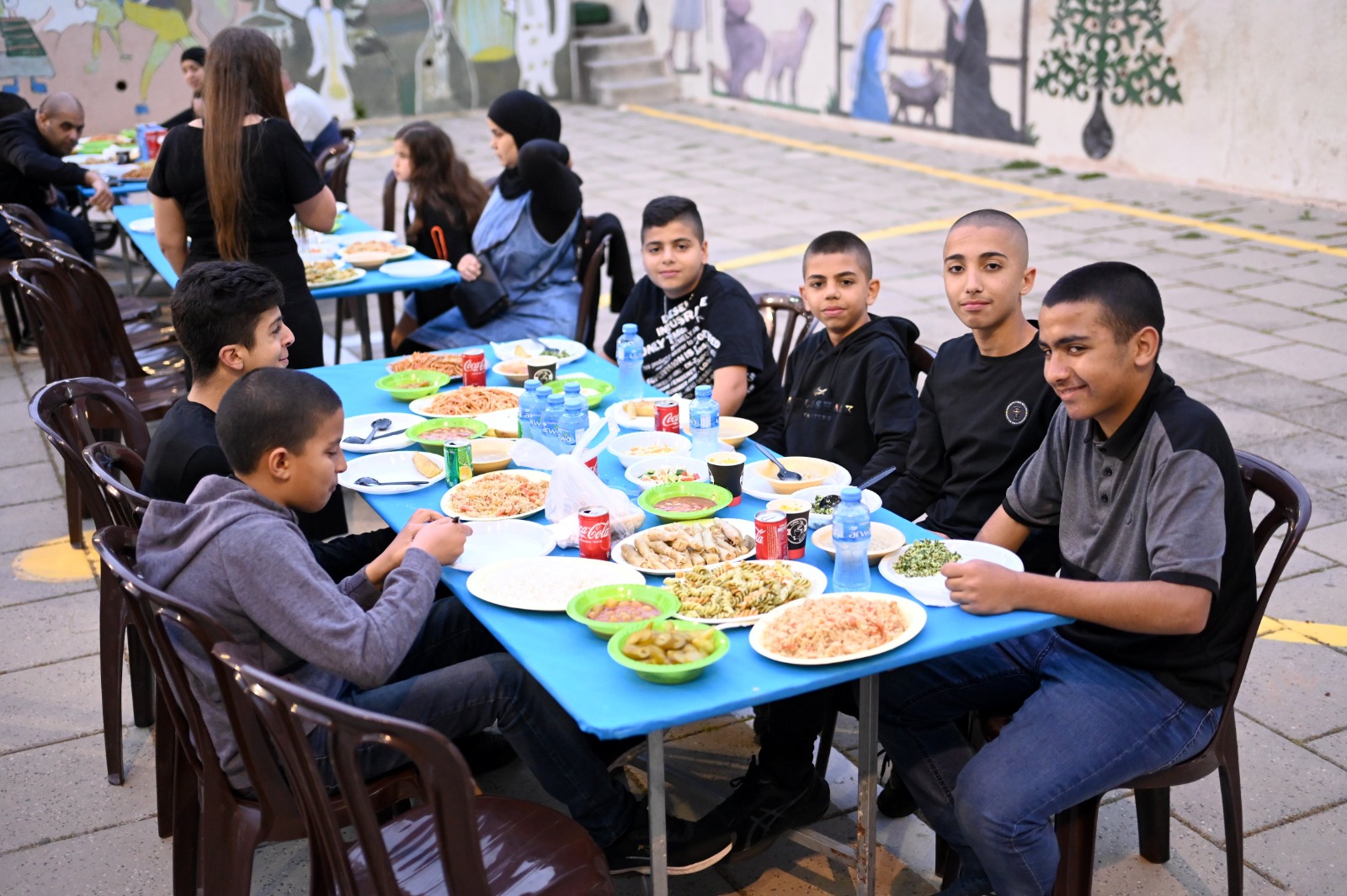 افطار جماعي في مدرسة تراسنطا الثانوية في يافا 