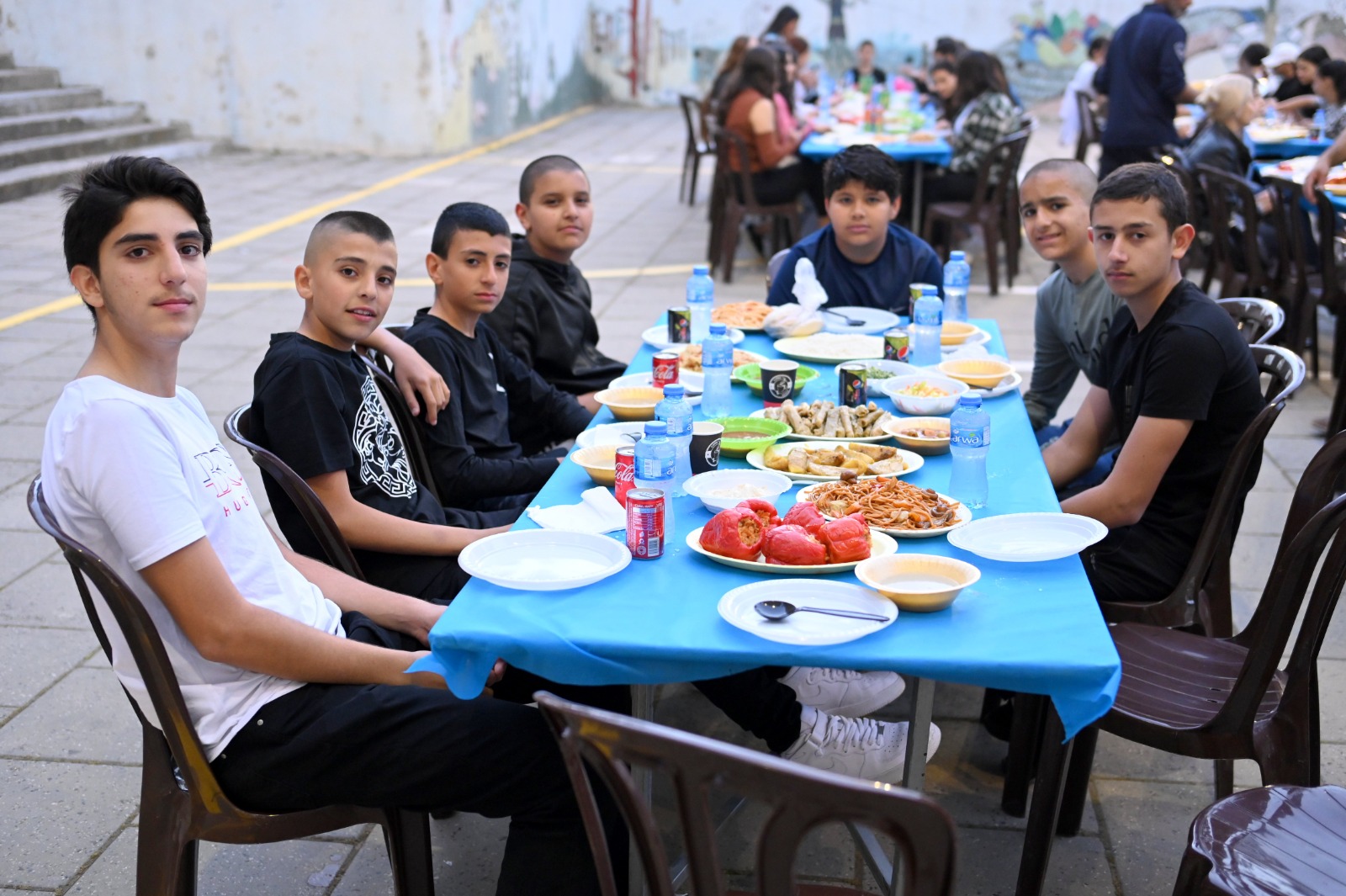 افطار جماعي في مدرسة تراسنطا الثانوية في يافا 