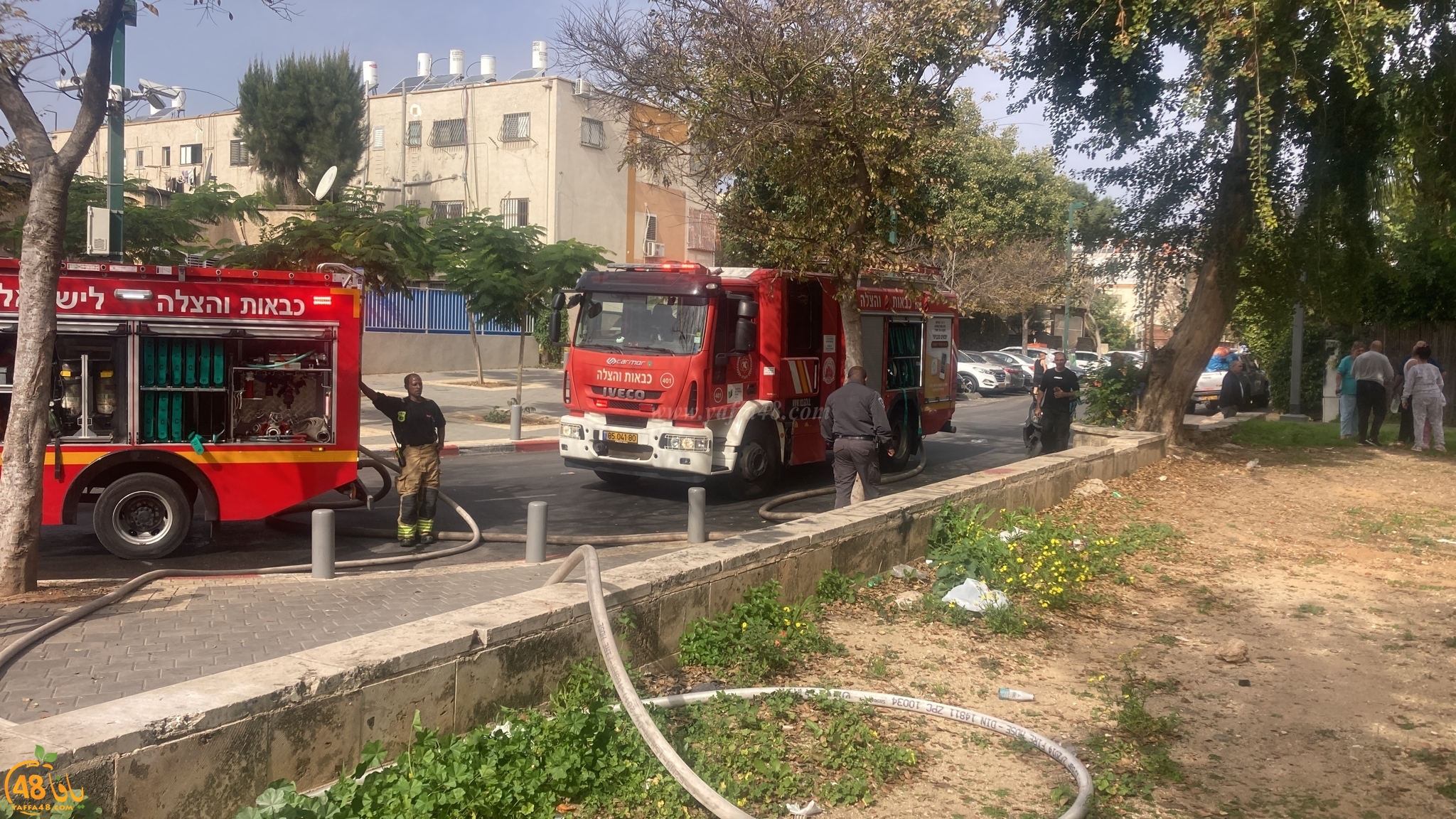  يافا: 4 اصابات طفيفة بحريق داخل شقة سكنية
