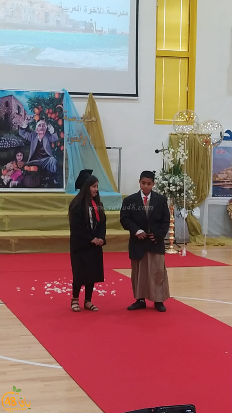  يافا: مدرسة الأخوة تُكرم الطفل محمد جنتازي خلال حفل التخرّج