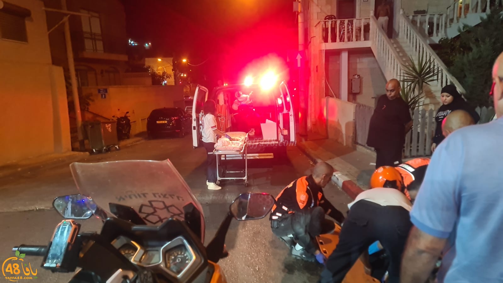 يافا: اصابة متوسطة لراكب دراجة بحادث طرق ذاتي