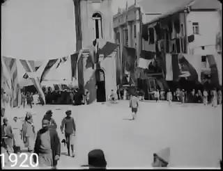 مقطع فيديو نادر جداً لدوار الساعة بيافا عام 1920