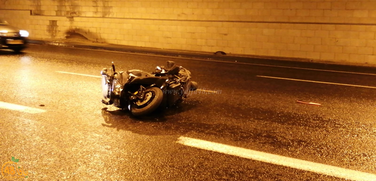 مصرع راكب دراجة نارية 20 عاماً بحادث طرق قرب يافا 