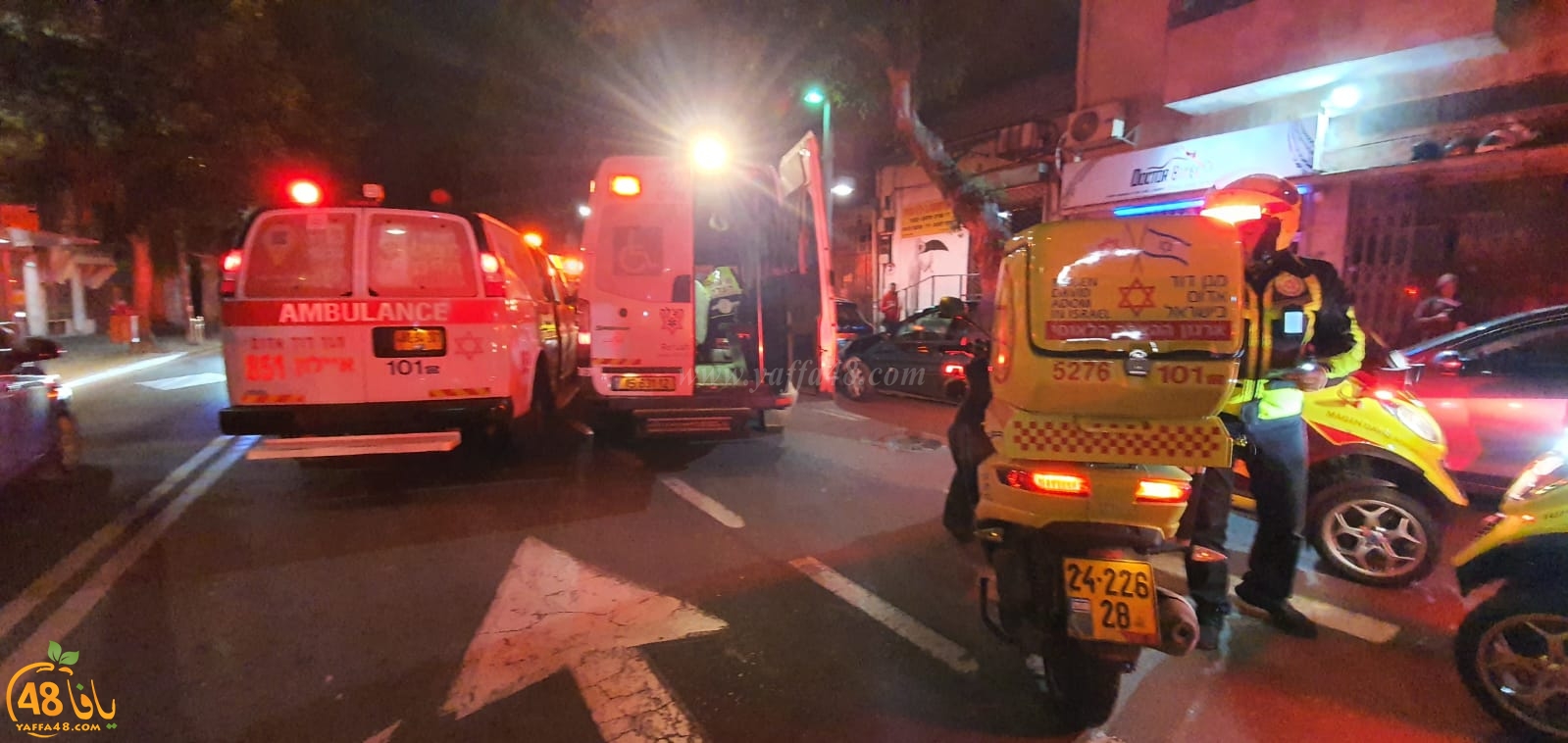 إصابة متوسطة لراكب دراجة بحادث دهس في مدينة يافا 