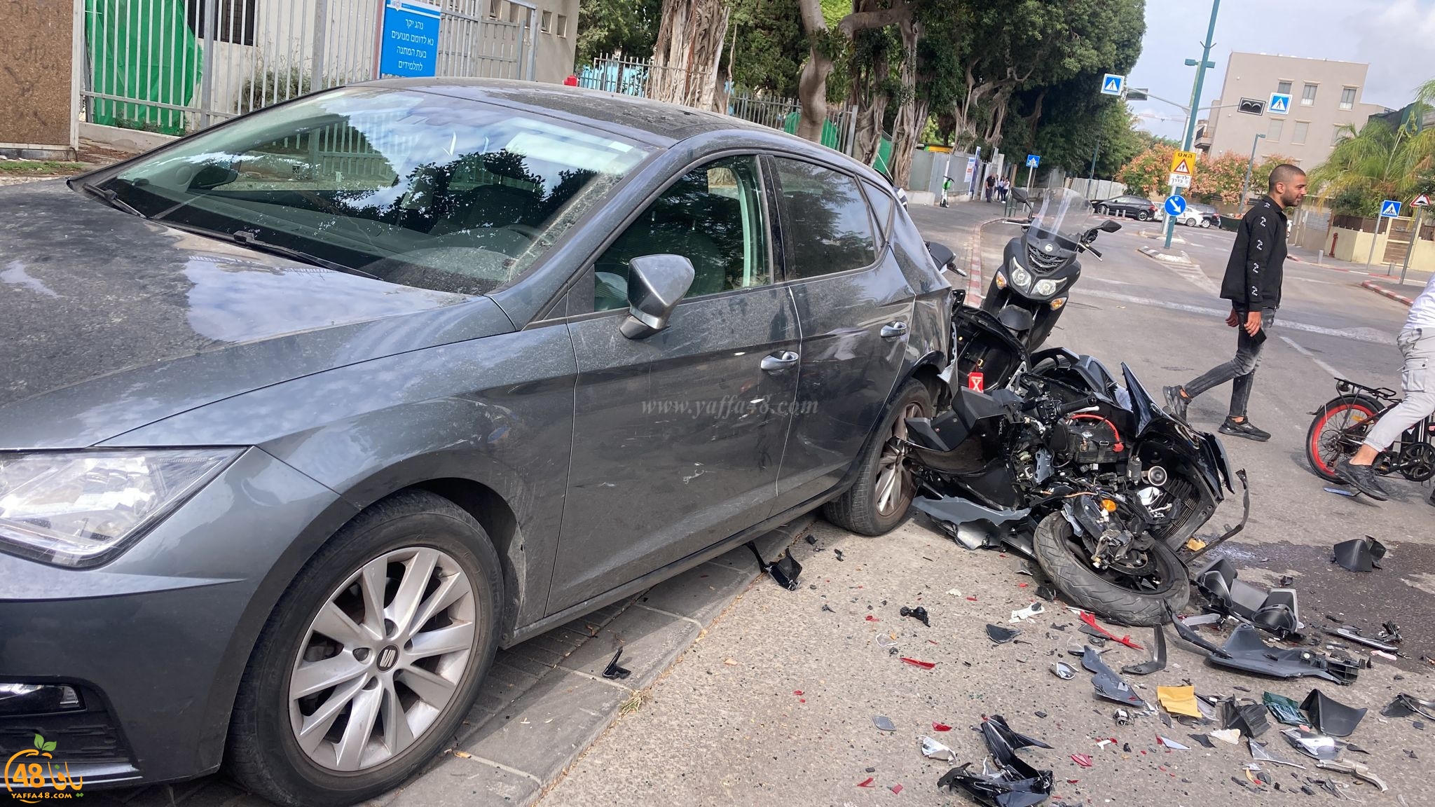  يافا: اصابة متوسطة لشابين بحادث طرق ذاتي 