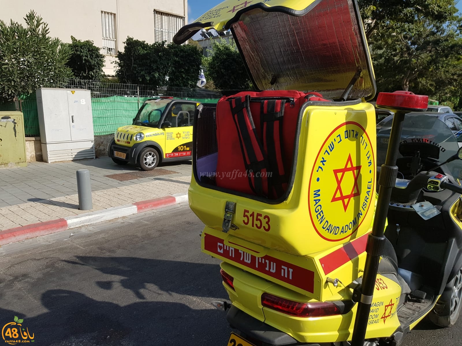  صور: اصابة متوسطة لفتى 15 عاماً بحادث دهس في مدينة يافا 