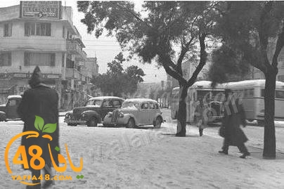  صورة نادرة لعام التلجة 1950 في يافا 