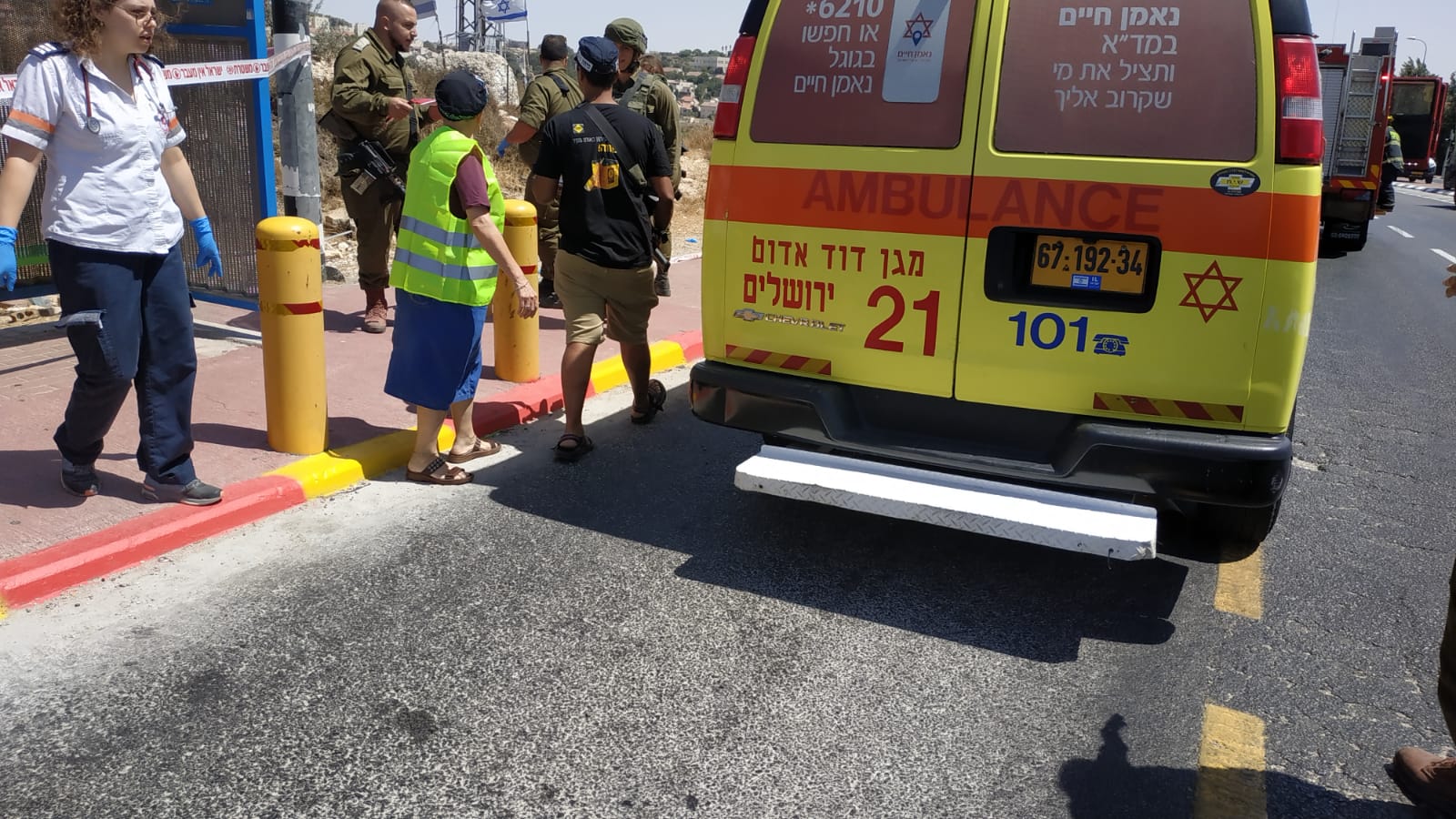 اصابة اسرائيليين بعملية دهس قرب القدس