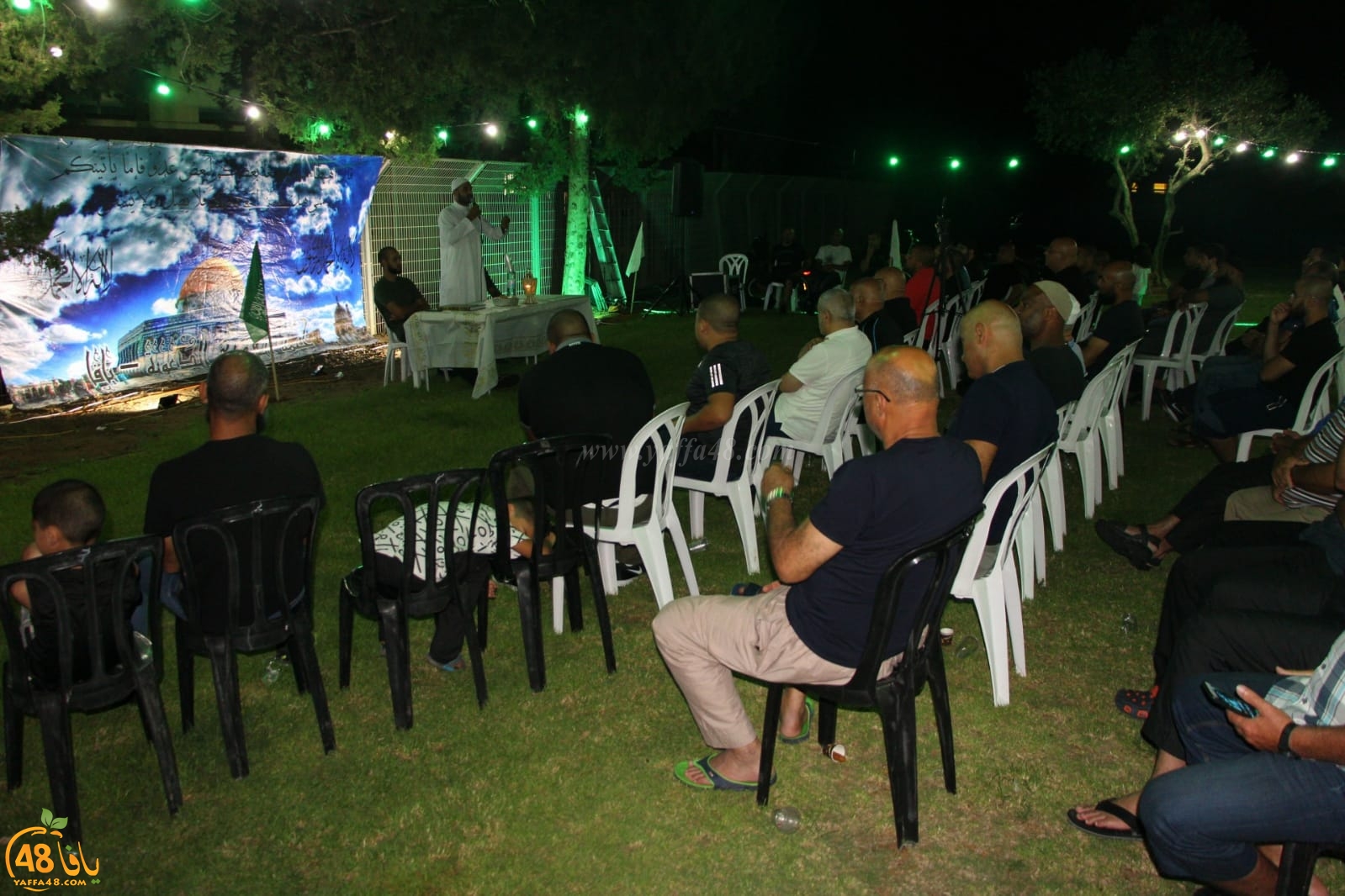  بالصور: خيمة الهدى الدعوية تُنظم أمسية دينية في ضيافة عائلة أبو قاعود بيافا 