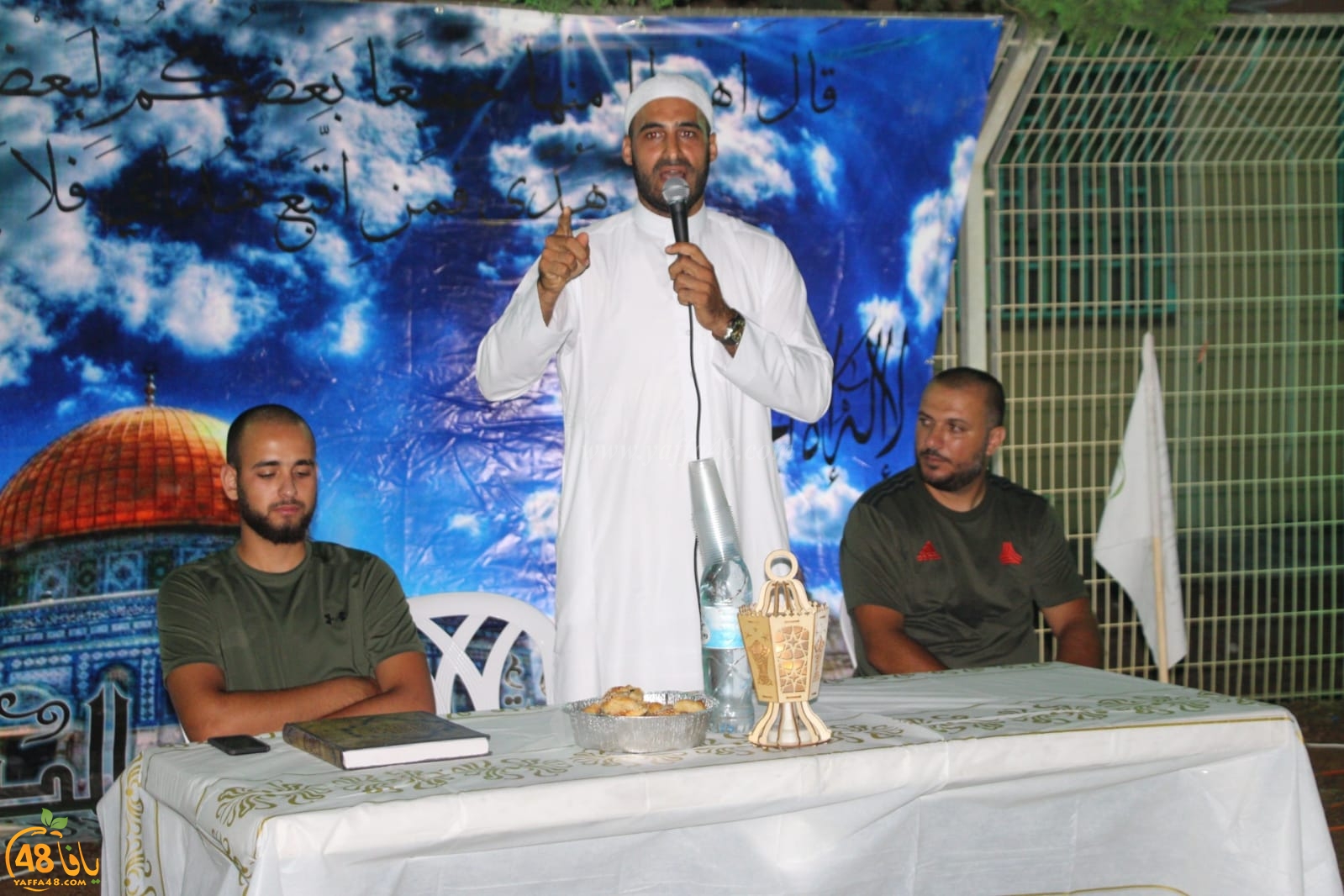 بالصور: خيمة الهدى الدعوية تُنظم أمسية دينية في ضيافة عائلة أبو قاعود بيافا 