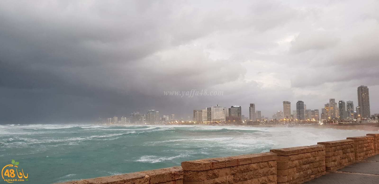 فيديو وصور: عين على العاصفة القطبية من مدينتي يافا واللد 
