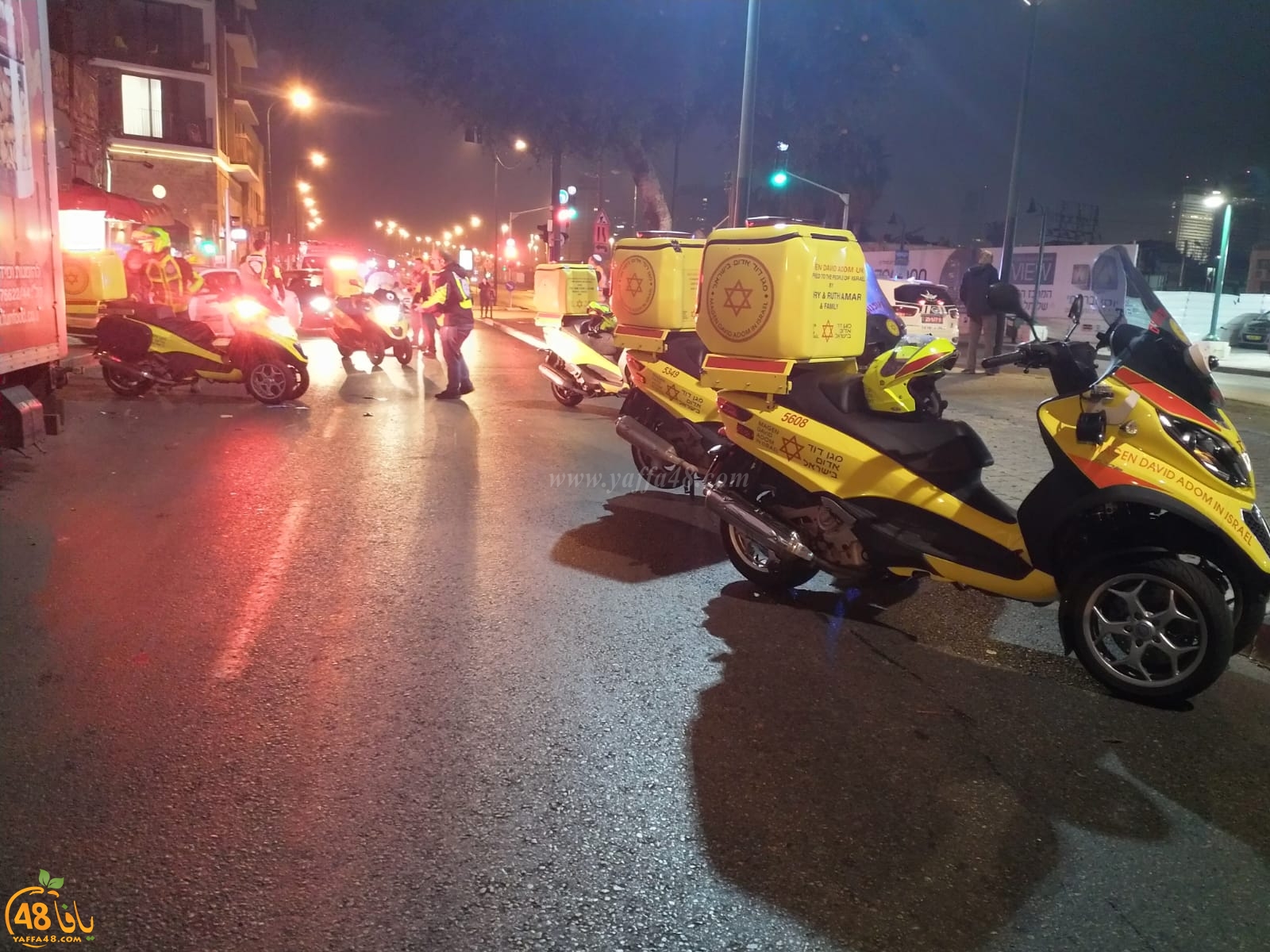 بالصور: اصابة متوسطة لعابر سبيل بحادث دهس في يافا 
