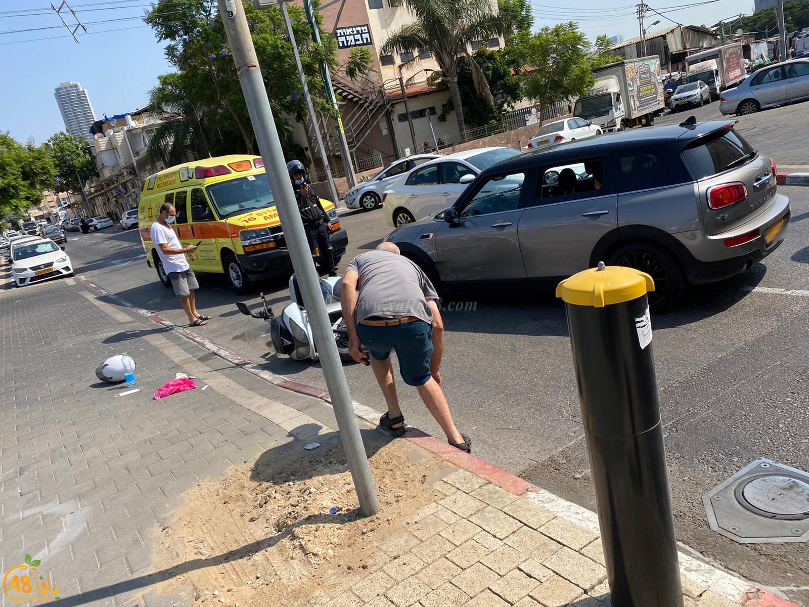  يافا: إصابة راكب دراجة نارية بحادث طرق بالمدينة