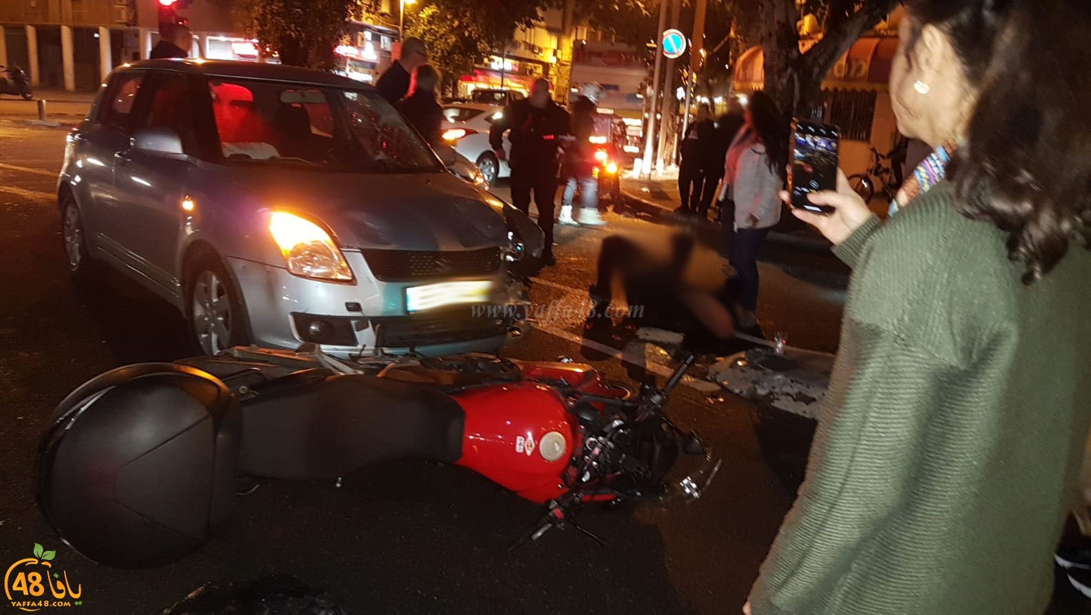 يافا: إصابة متوسطة لسائق دراجة نارية بحادث طرق 