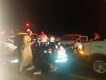 11 مصابا بينهم 2 بحالة خطيرة بحادث طرق مروع قرب مدينة صفد