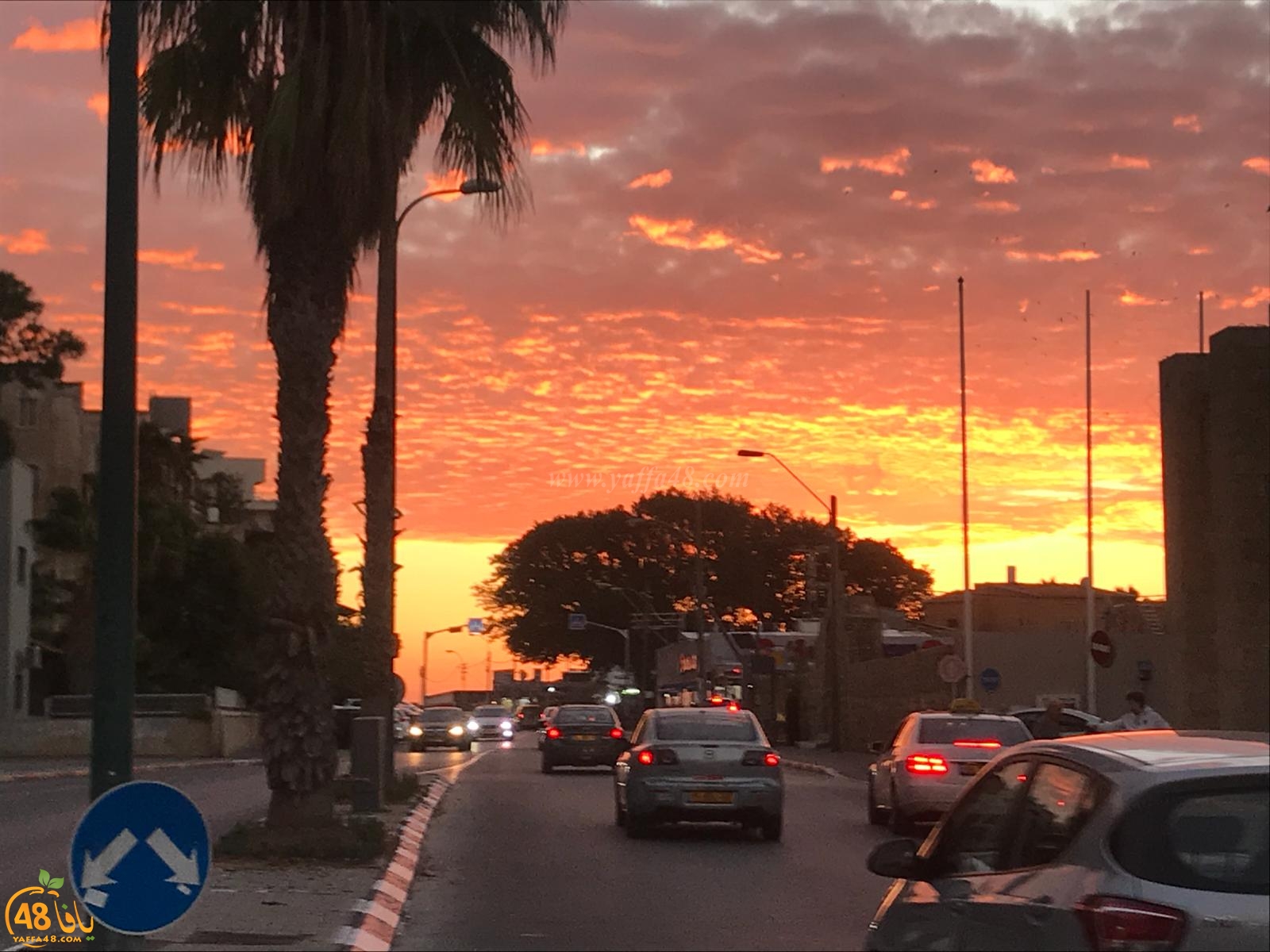 صورتي الأجمل - صور رائعة لغروب الشمس في مدينة يافا 