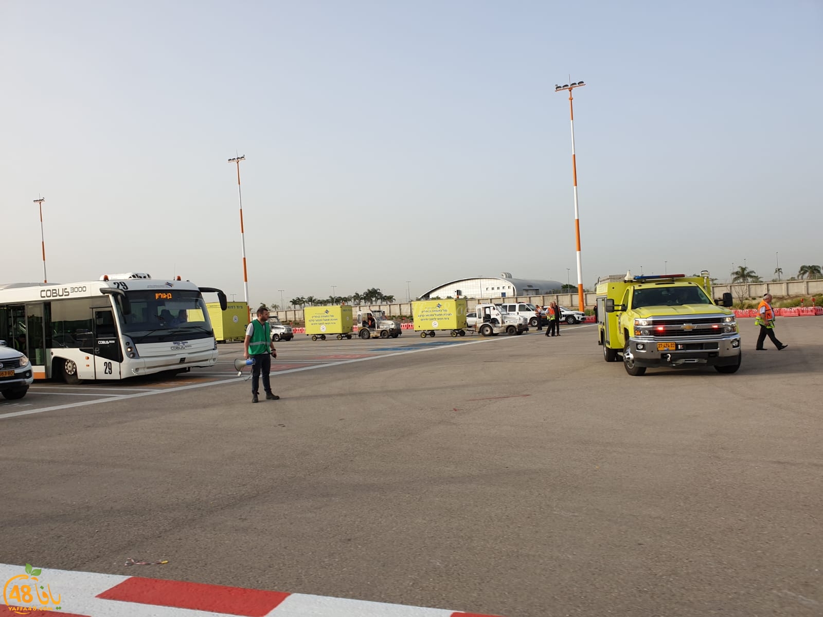   هبوط اضطراري لطائرة على متنها 138 راكباً في مطار اللد
