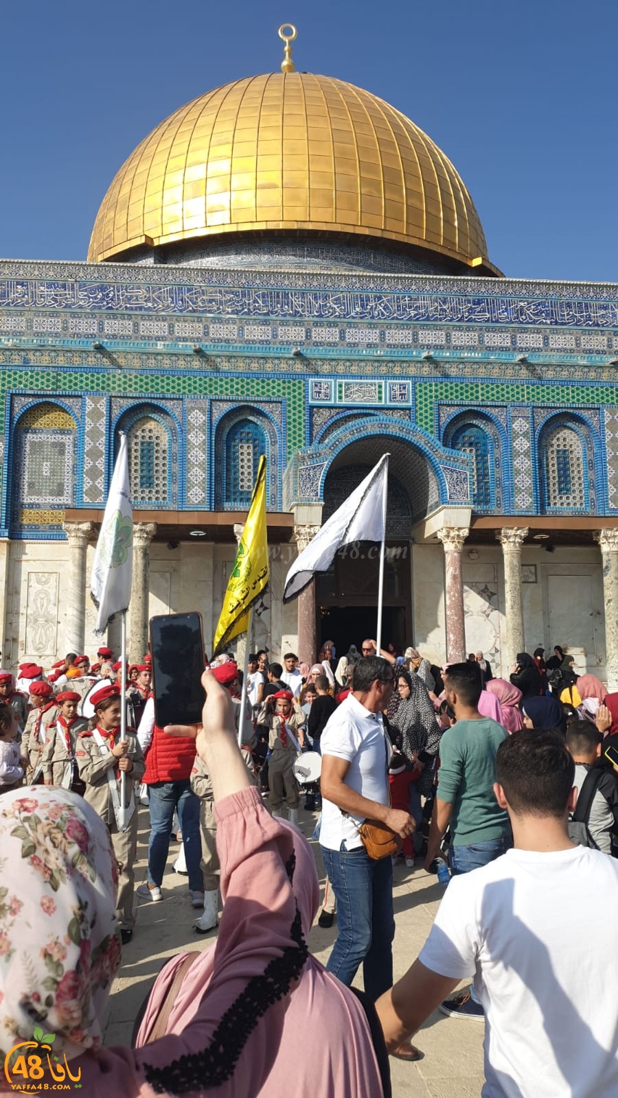 فيديو: سرايا كشفية تحتفل بذكرى المولد النبوي الشريف في المسجد الاقصى