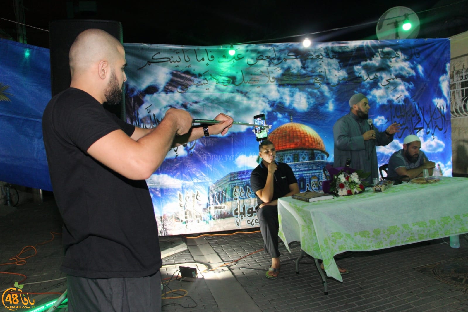  بالصور: خيمة الهدى الدعوية بيافا تستضيف الشيخ محمد عايش 