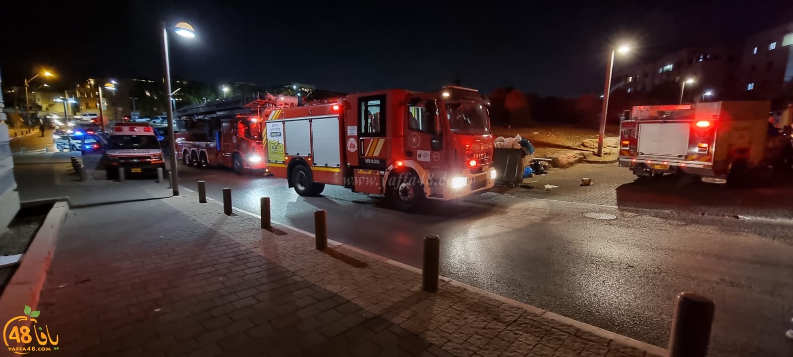 يافا: اصابة طفيفة بحريق داخل بيت بحي العجمي 