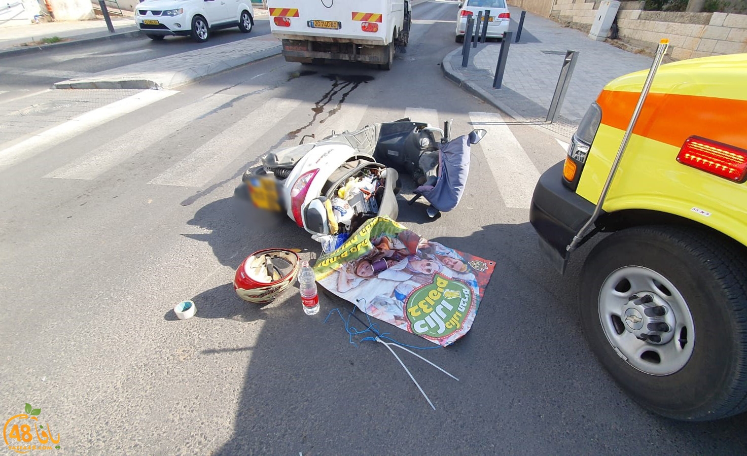  اللد: إصابة متوسطة لراكب دراجة نارية بحادث طرق بالمدينة