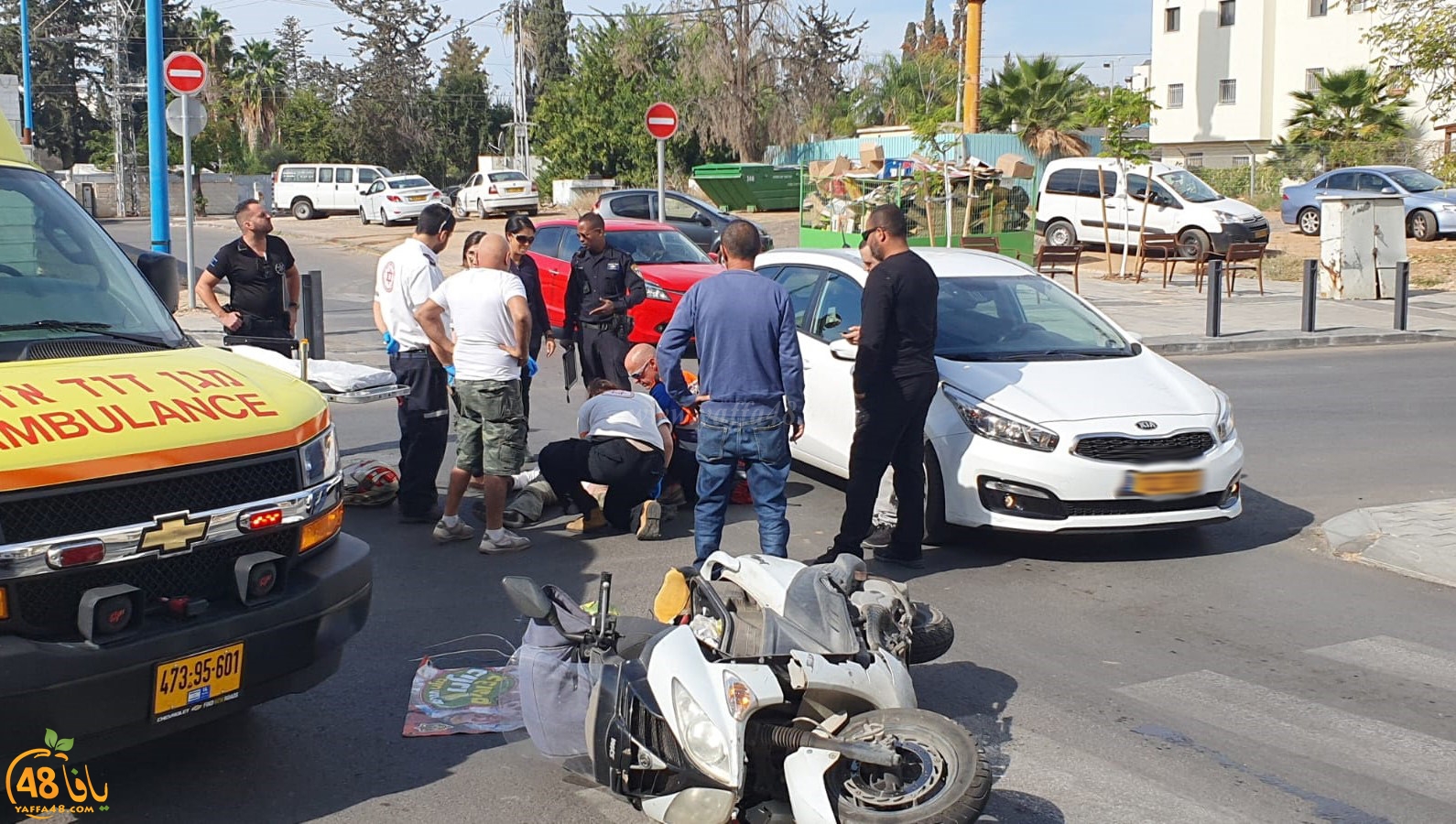  اللد: إصابة متوسطة لراكب دراجة نارية بحادث طرق بالمدينة