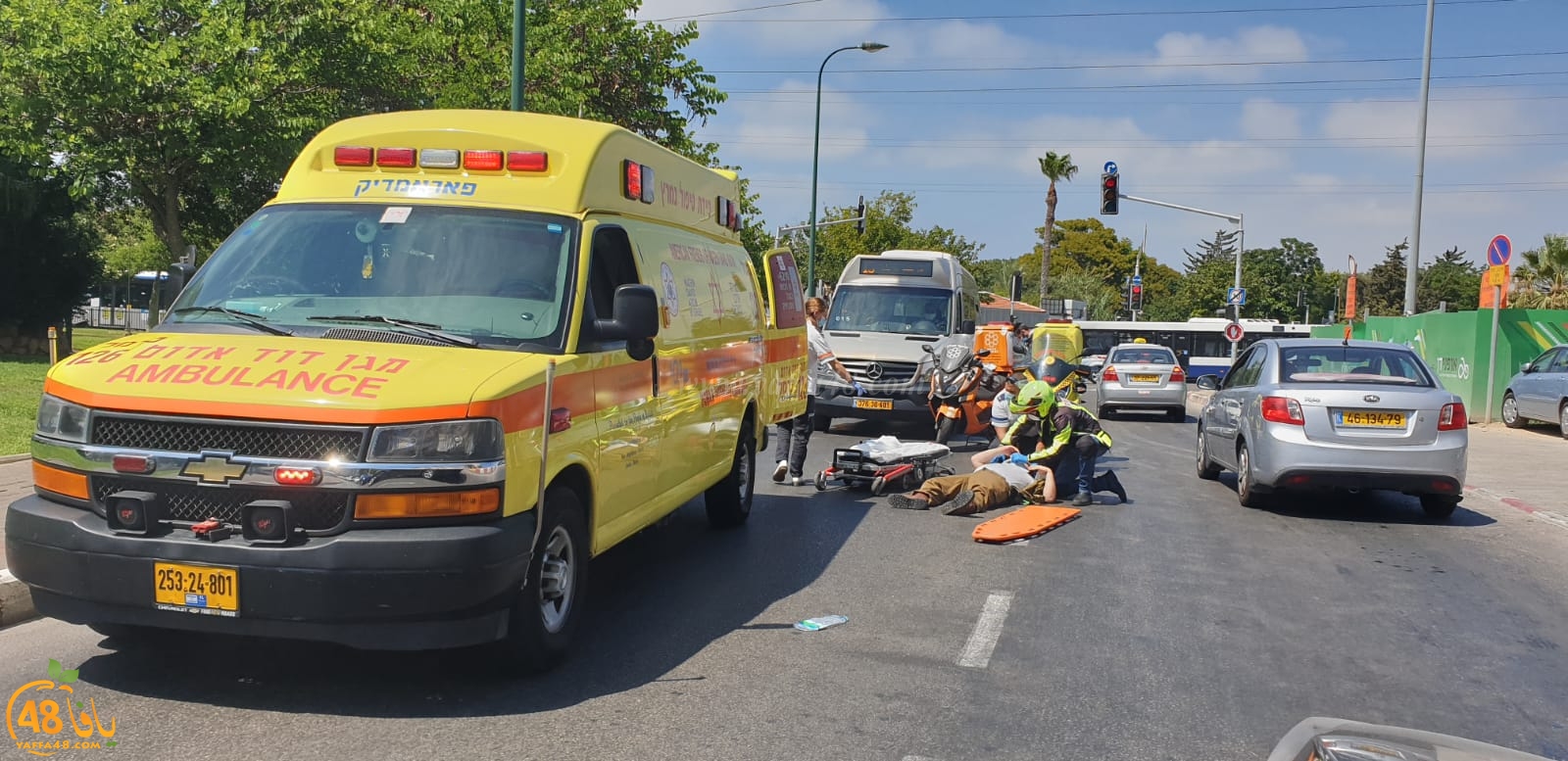 يافا: إصابة راكب دراجة كهربائية وجندي بحادث دهس في المدينة 