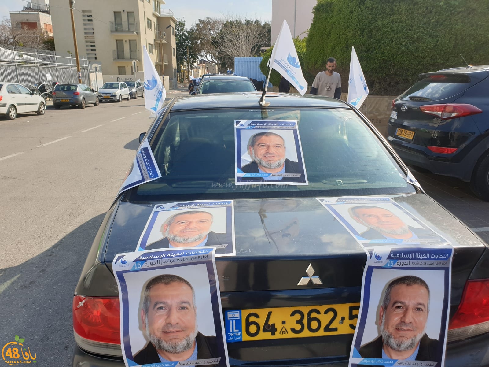 بالصور: مسيرة سيارات لمرشحي الهيئة تجوب شوارع مدينة يافا