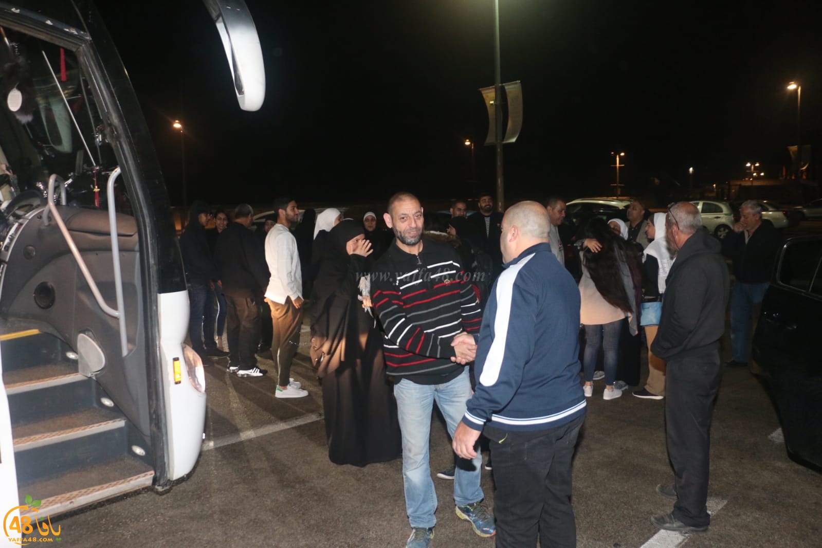  بالصور: فجر اليوم - انطلاق حافلة الفوج الثالث من معتمري مدينة يافا للديار الحجازية