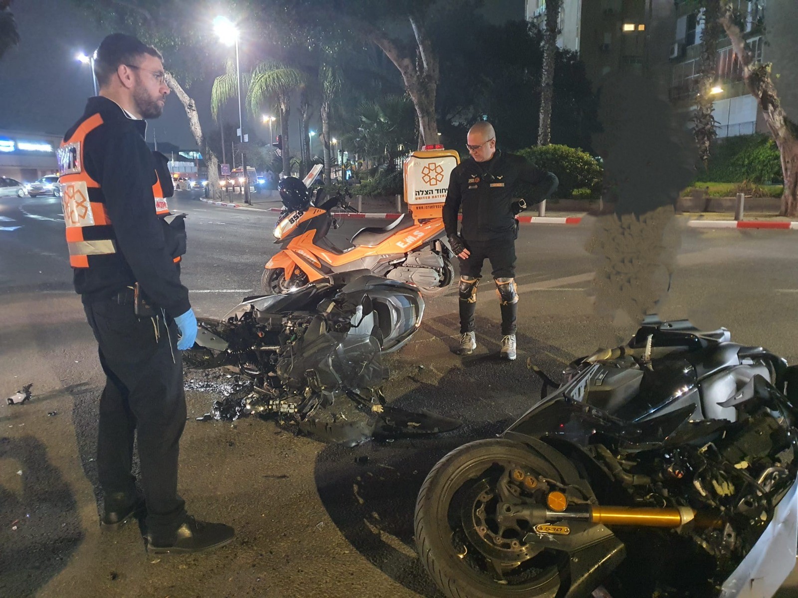 يافا: اصابة راكب دراجة نارية في حادث طرق مساء أمس