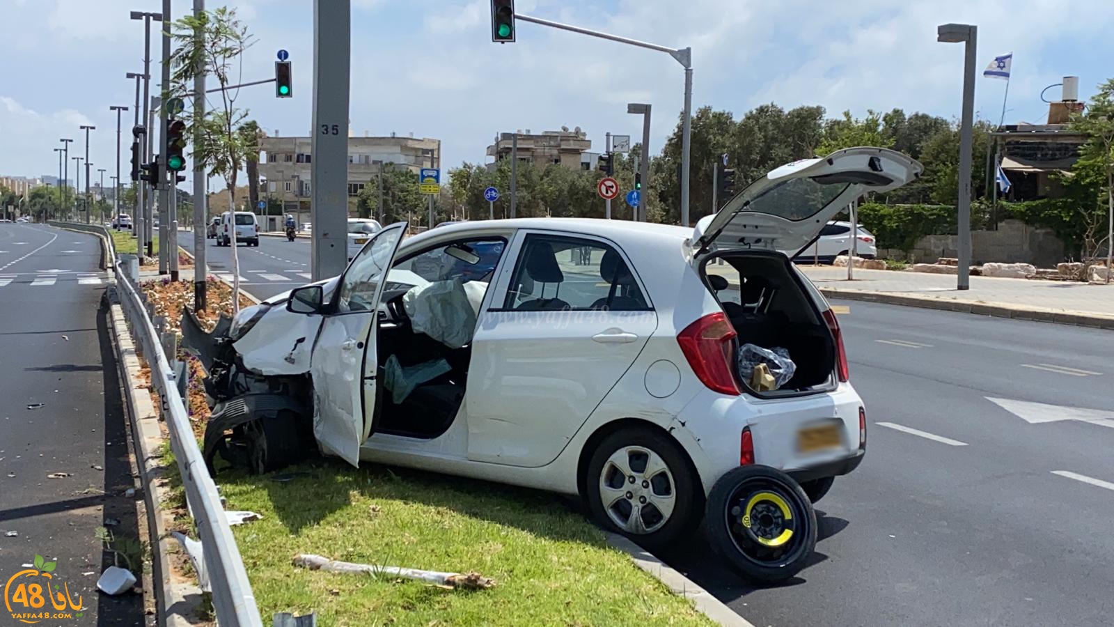  اصابة متوسطة بحادث طرق ذاتي في يافا 