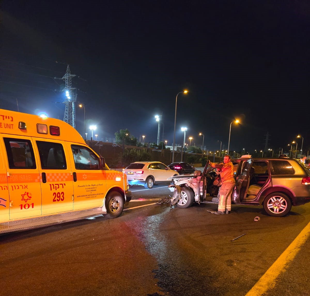 يافا: اصابة خطرة لرجل في حادث طرق بالقرب من فولفسون