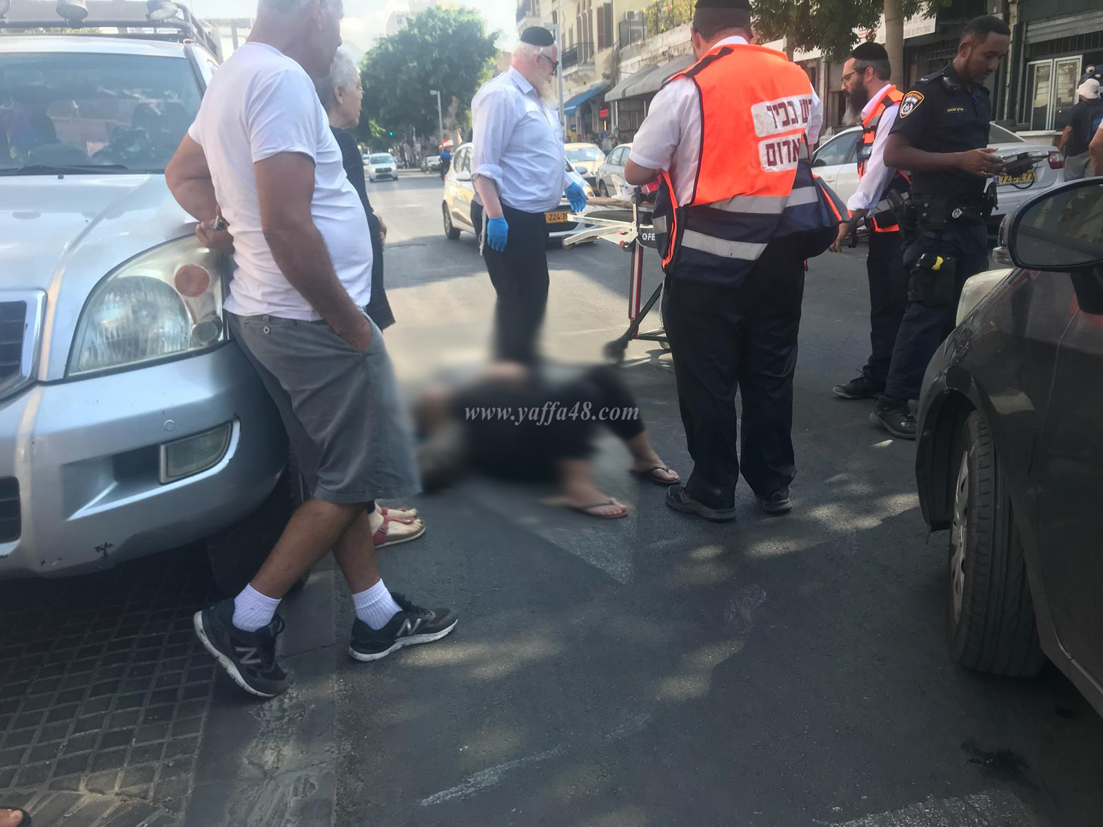  بالصور: اصابة متوسطة لسيدة بحادث دهس في يافا 