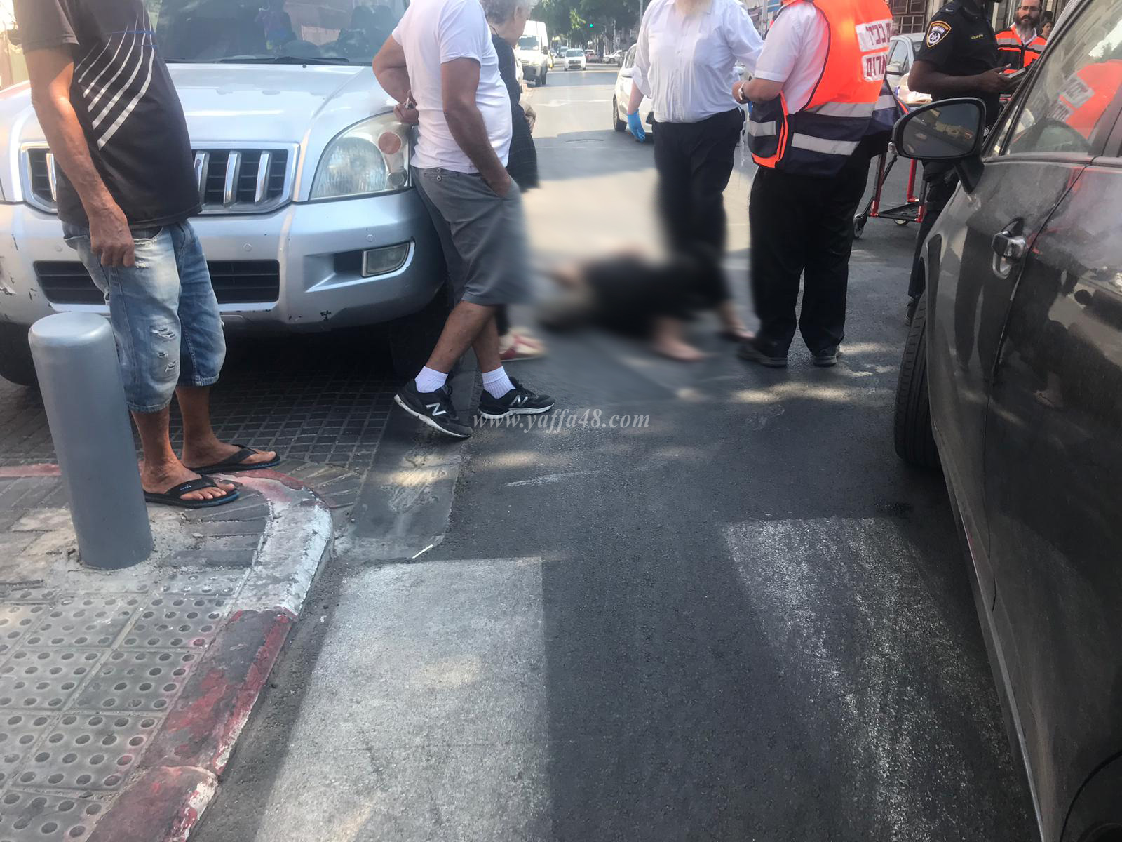  بالصور: اصابة متوسطة لسيدة بحادث دهس في يافا 