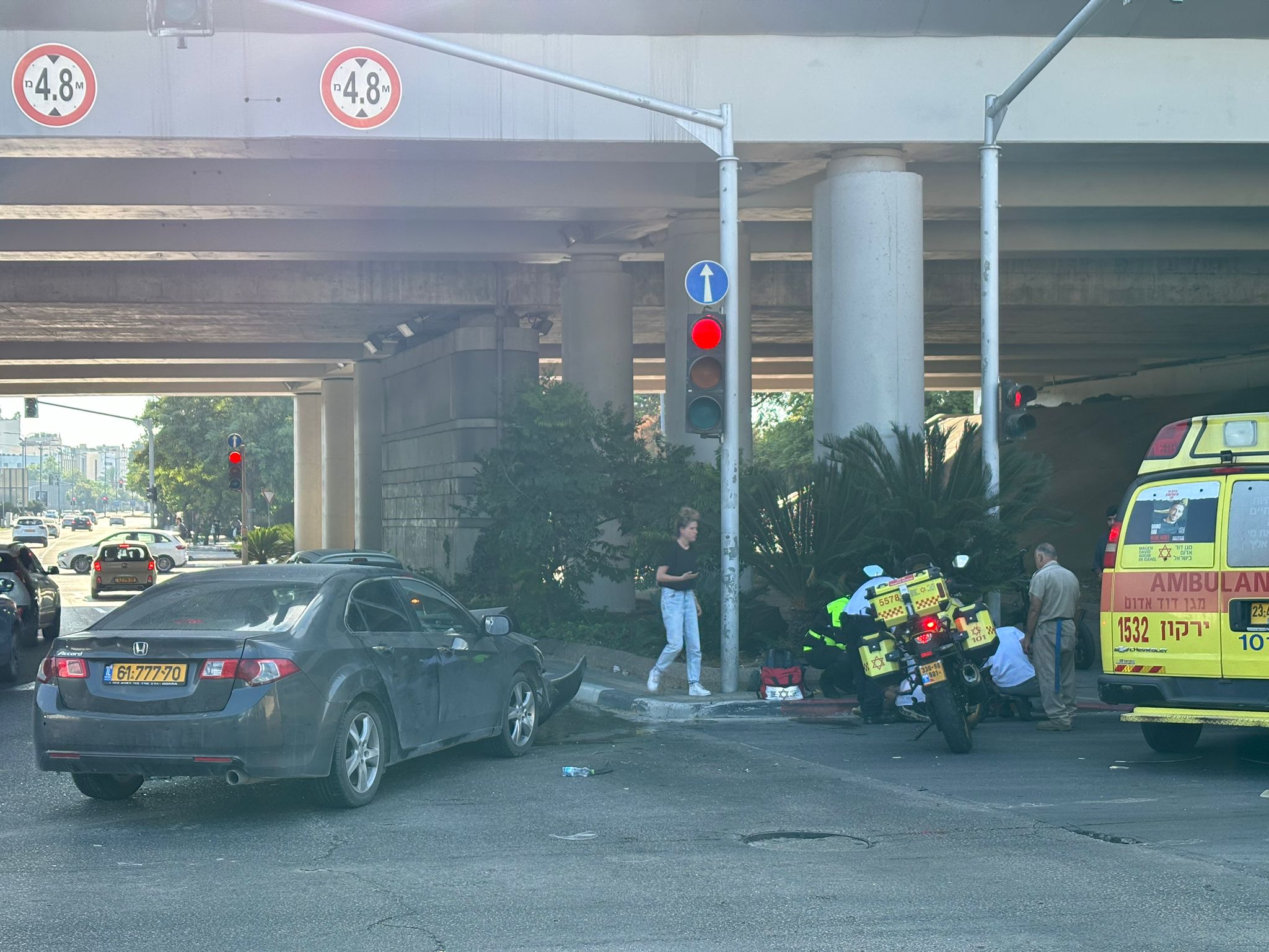  3 إصابات بينهم أطفال بحادث طرق في مدخل يافا الشرقي 