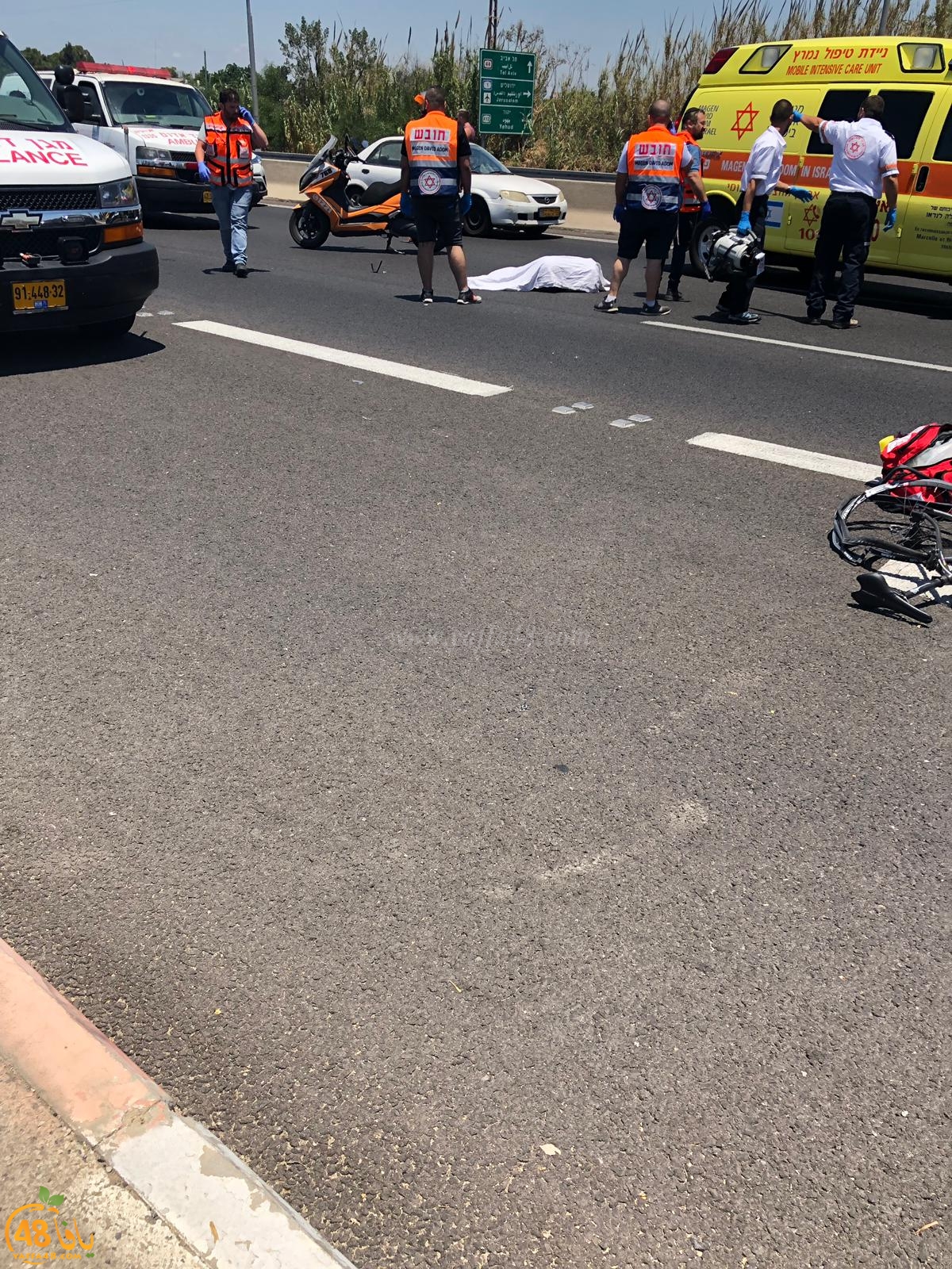 مصرع راكب دراجة هوائية بحادث دهس في بيت دجن شرق يافا 