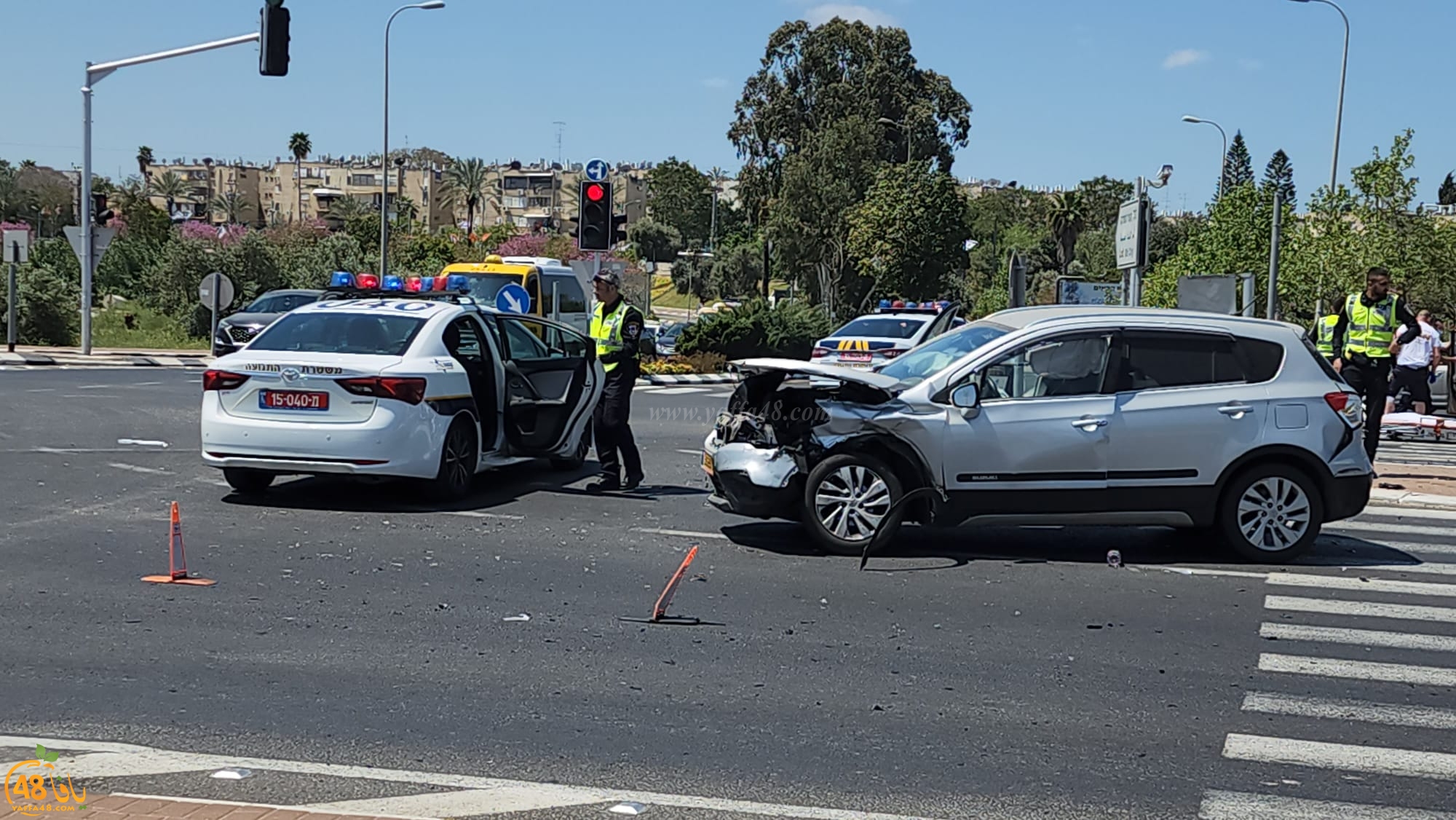 3 اصابات بحادث طرق في مدخل مدينة اللد