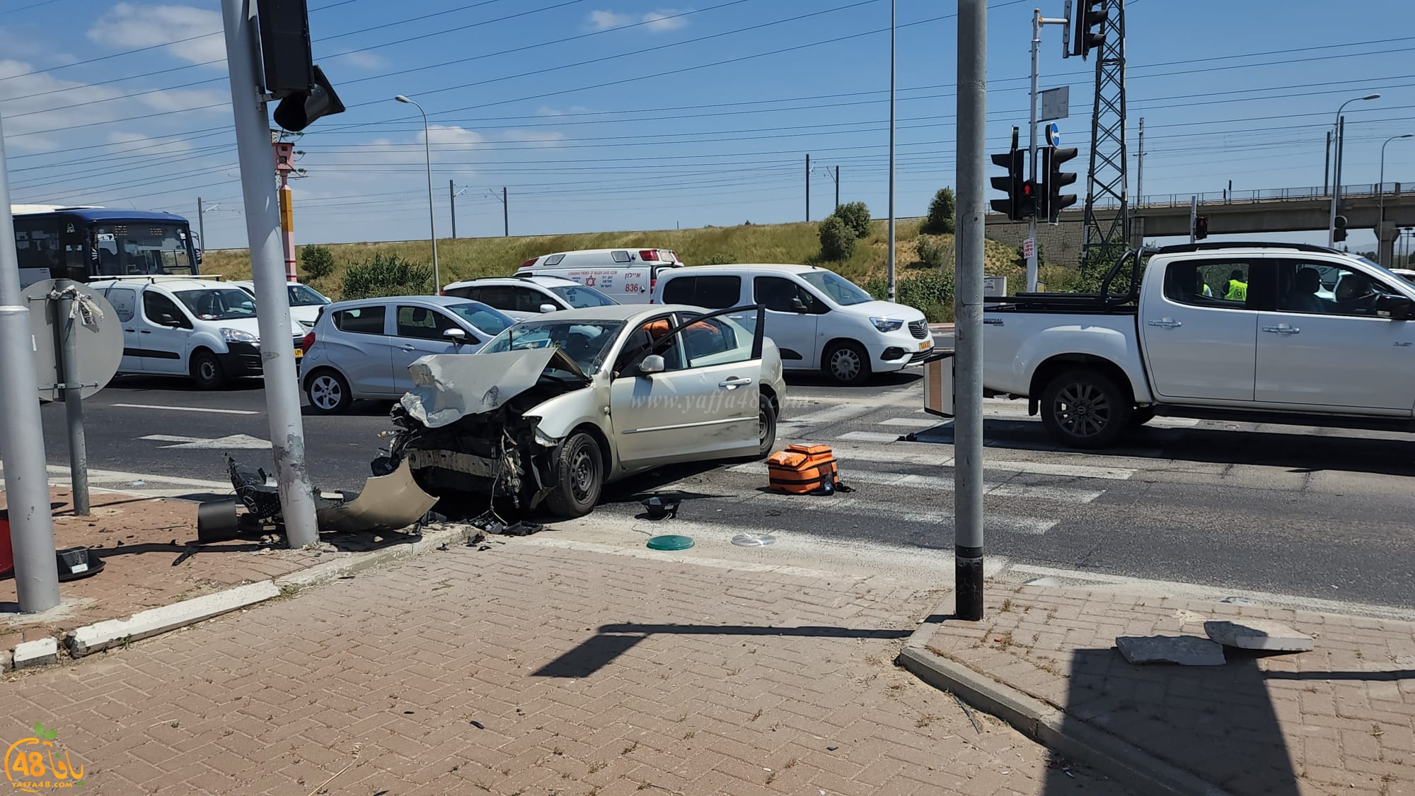 3 اصابات بحادث طرق في مدخل مدينة اللد