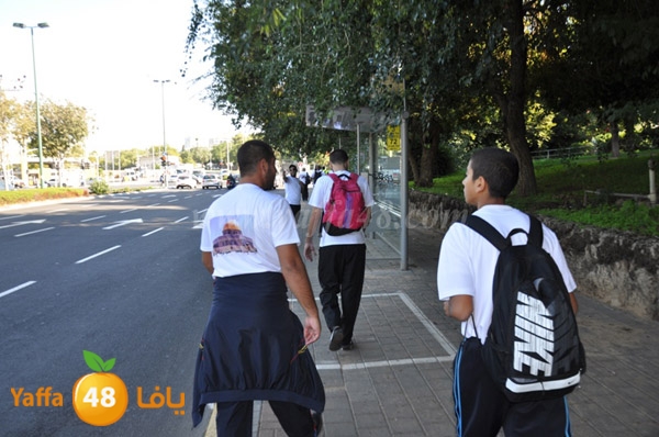 من أرشيف يافا 48 - شباب يافا ينطلقون سيراً على الأقدام الى المسجد الأقصى المبارك عام 2014 