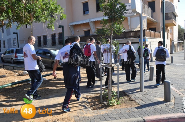 من أرشيف يافا 48 - شباب يافا ينطلقون سيراً على الأقدام الى المسجد الأقصى المبارك عام 2014 