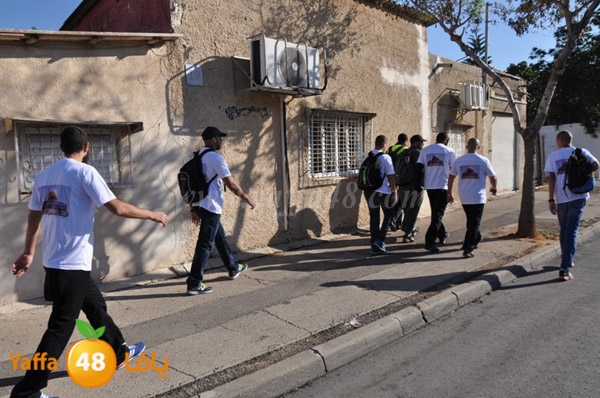 من أرشيف يافا 48 - شباب يافا ينطلقون سيراً على الأقدام الى المسجد الأقصى المبارك عام 2014 