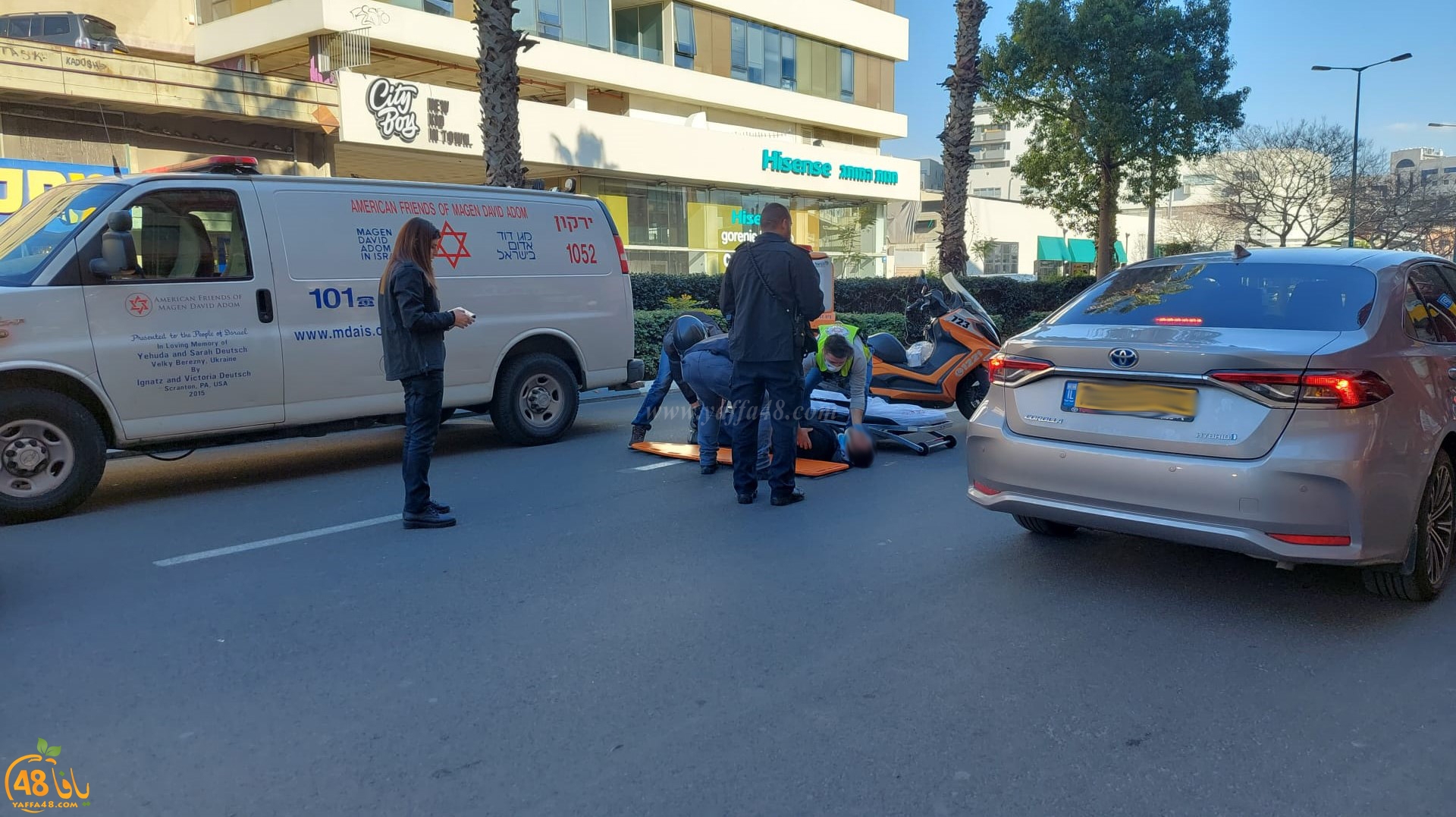 يافا: اصابة طفيفة لشاب بحادث دهس 