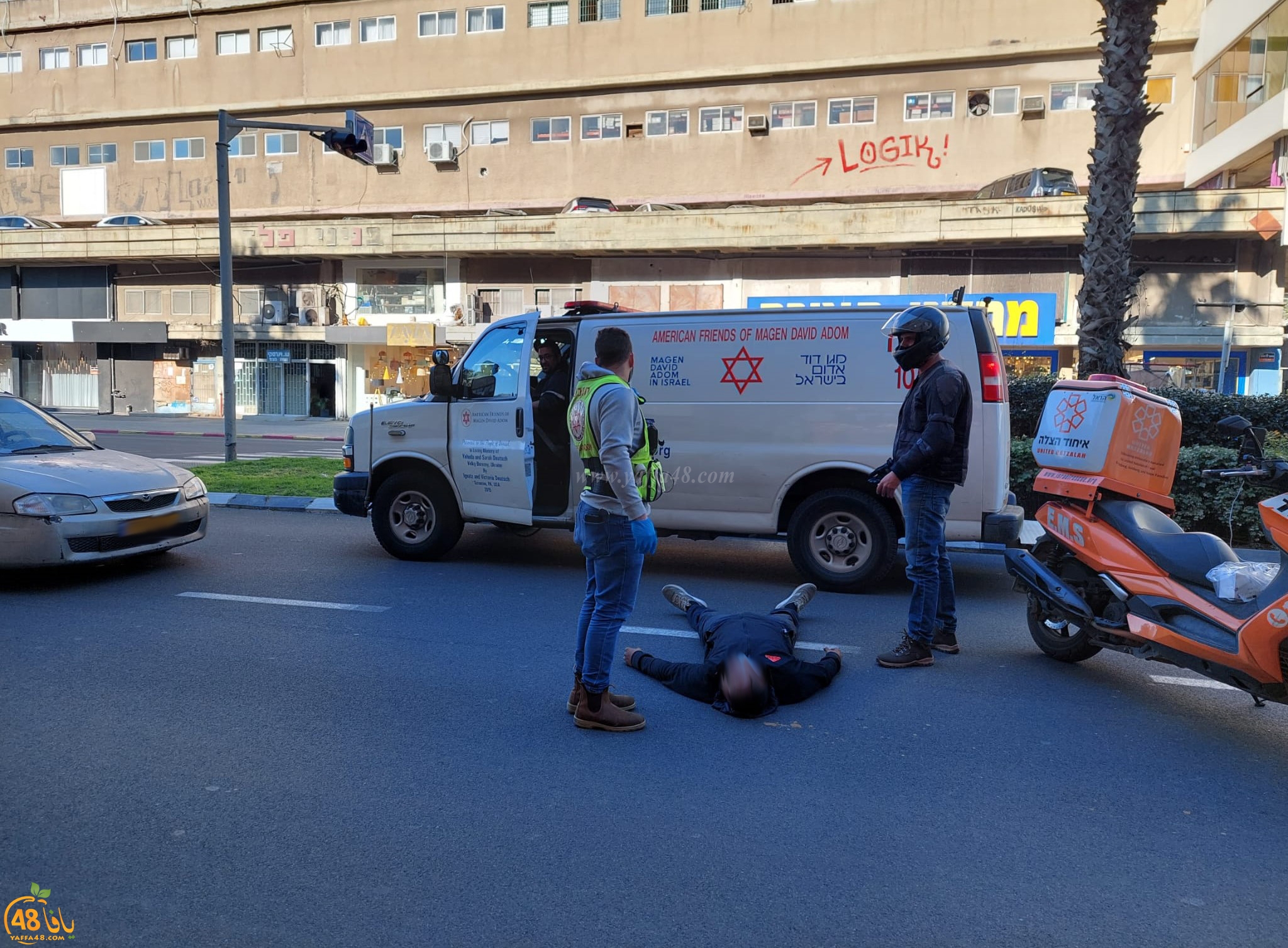 يافا: اصابة طفيفة لشاب بحادث دهس 