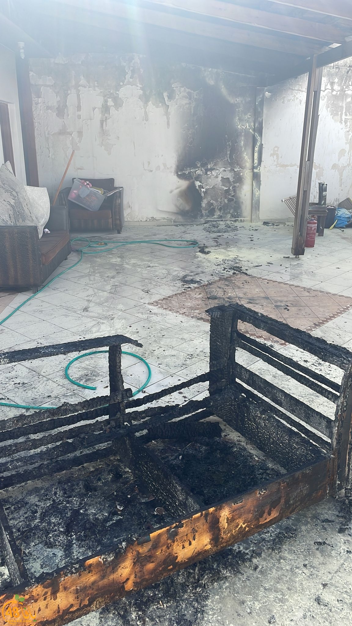 اللد: حريق داخل أحد البيوت دون وقوع اصابات