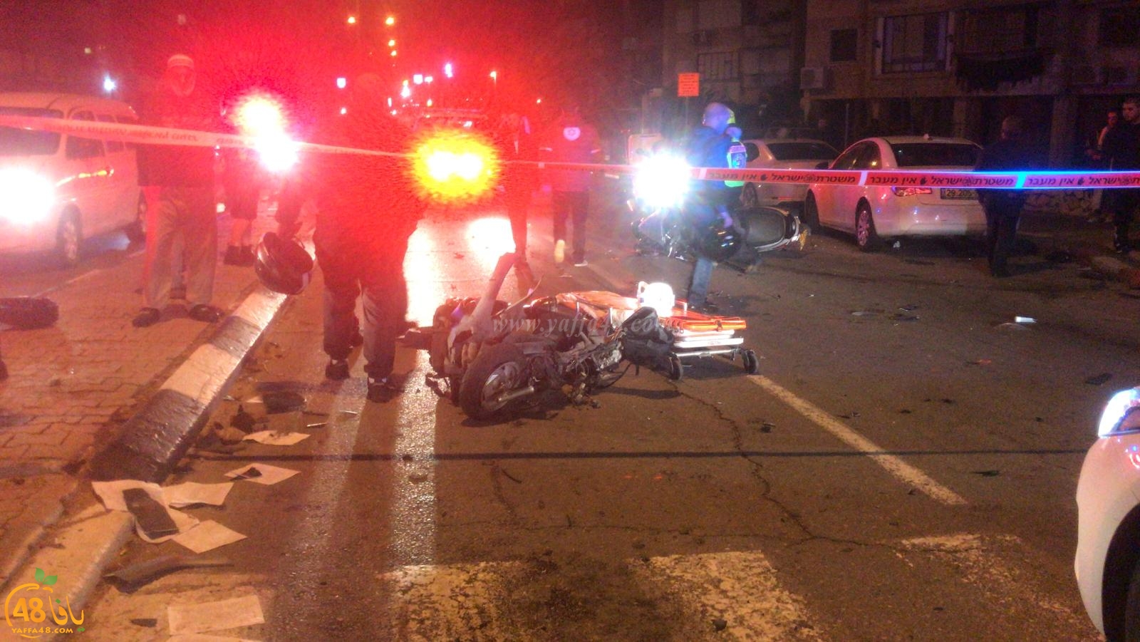 فيديو: إصابتان متوسطة لراكبي دراجات نارية بحادث طرق في يافا 