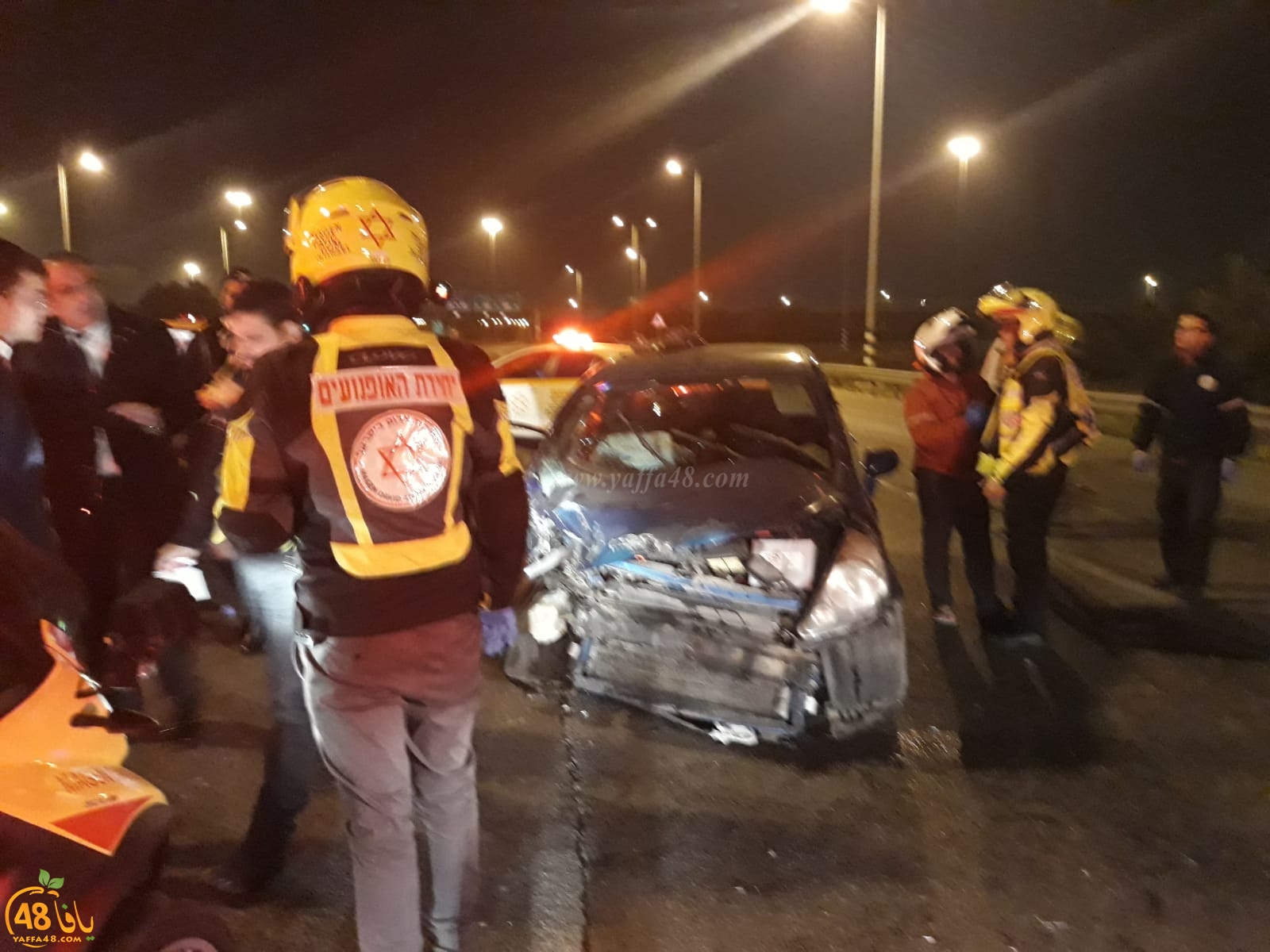 6 إصابات إحداها خطيرة بحادث طرق مروّع قرب مدينة اللد