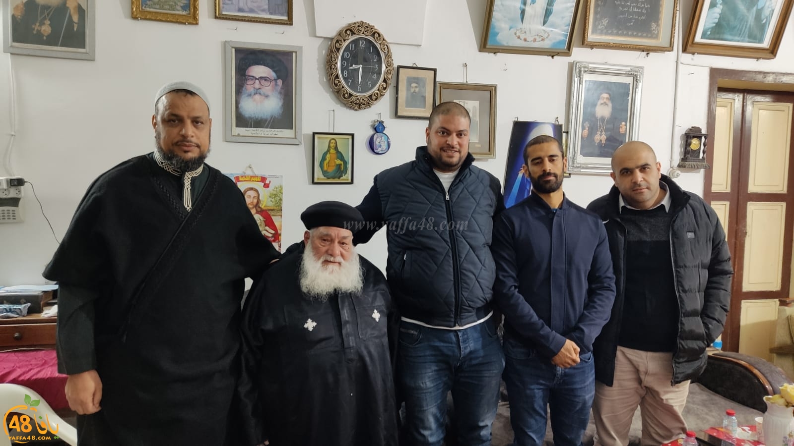 يافا: وفد عن المؤسسات الإسلامية في زيارة تضامنية مع راعي الطائفة القبطية 