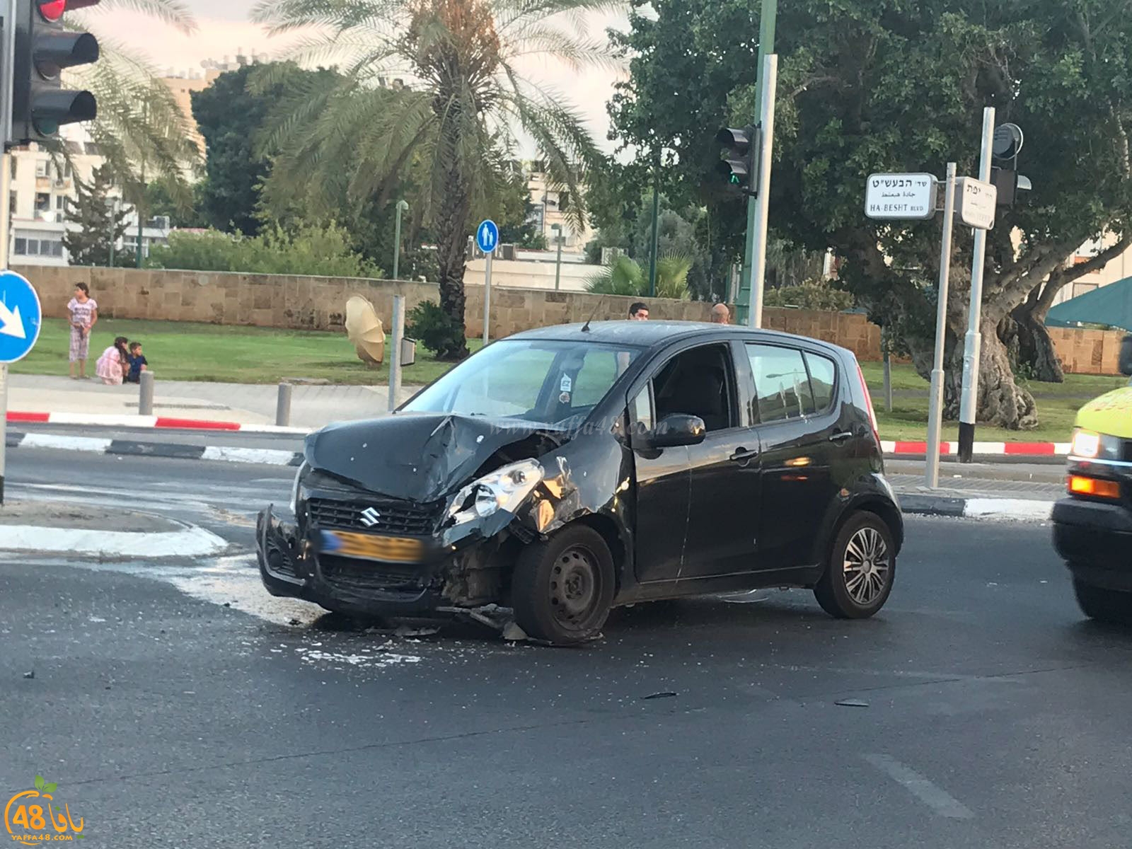  يافا: حادث طرق بين مركبتين دون وقوع اصابات 