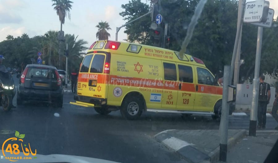  يافا: حادث طرق بين مركبتين دون وقوع اصابات 
