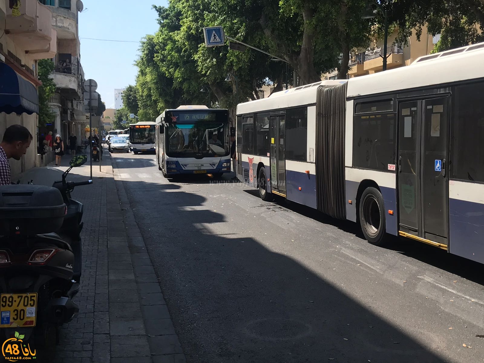  يافا: ازمة مرورية في شارع شديروت اثر تعطّل حافلة